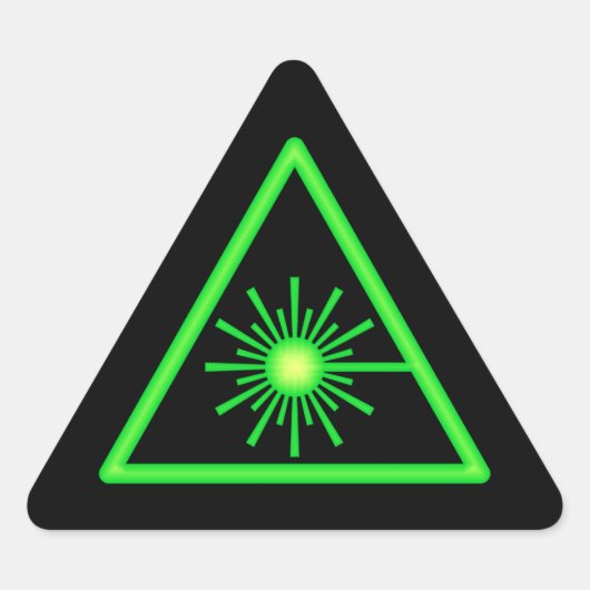 Groene & Zwarte Sticker van het Lasersymbool (Voorkant)