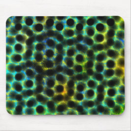 Groene, zwarte stippen die vormen genereren, schad muismat