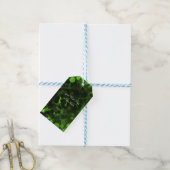 Groene & Zwarte Stippen Modern Chique Feest Aangep Cadeaulabel (Met Touw)