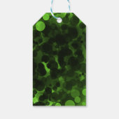 Groene & Zwarte Stippen Modern Chique Feest Aangep Cadeaulabel (Achterkant)
