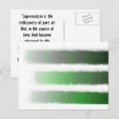 Groene zwarte streep briefkaart (Voorkant / Achterkant)