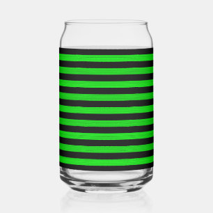 Groene zwarte strepen naadloos patroon blikvorm glas