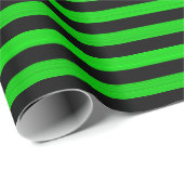 Groene zwarte strepen naadloos patroon cadeaupapier (Rol Hoek)