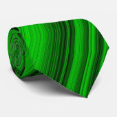 Groene zwarte strepen stropdas (Opgerold)