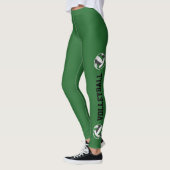 groene zwarte teamkleuren volleyballen met tekstbe leggings (Links)