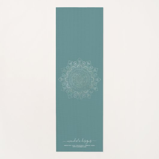 Groene zwarte twee zijkanten Mandala Yogamat (Voorkant)