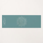 Groene zwarte twee zijkanten Mandala Yogamat (Voorkant (horizontaal))