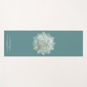 Groene zwarte tweezijdige Mandala Yogamat (Voorkant (horizontaal))