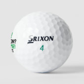 Groene Zwarte Typografie Grappige Verloren Golfbal Golfballen (Logo)