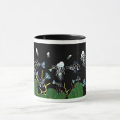 Groene zwarte vis Jellyfish Coral Mok (Midden)