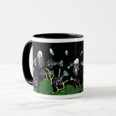 Groene zwarte vis Jellyfish Coral Mok (Voorkant links)