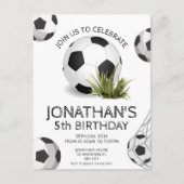 Groene Zwarte Voetbal Verjaardag  Briefkaart (Voorkant)