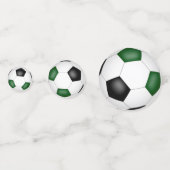 groene zwarte voetballen kinder partij confetti (Voorkanten)