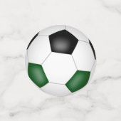 groene zwarte voetballen kinder partij confetti (Kleine voorkant)