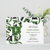 Groene zwarte volleyballen kinder sportverjaardags kaart (Staand voorkant)