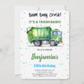 Groene & Zwarte Vuilniswagen Kaart (Voorkant)