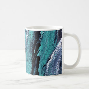 groene zwarte werveling koffiemok