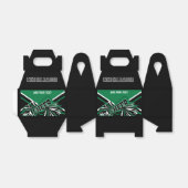 Groene, Zwarte, Witte Cheerleader Bedankdoosjes (Uitgevouwen)