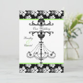 Groene, zwarte, witte luidere weddenschap kaart (Staand voorkant)