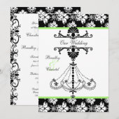 Groene, zwarte, witte luidere weddenschap kaart (Voorkant / Achterkant)