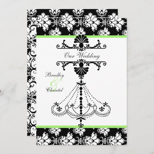 Groene, zwarte, witte luidere weddenschap kaart (Voorkant / Achterkant)