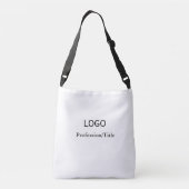 Groene zwarte witte marmer voeg naamtekst toe crossbody tas (Achterkant)