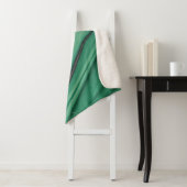 Groene, Zwarte & Zilveren Marmer Pluche Deken (In situ)