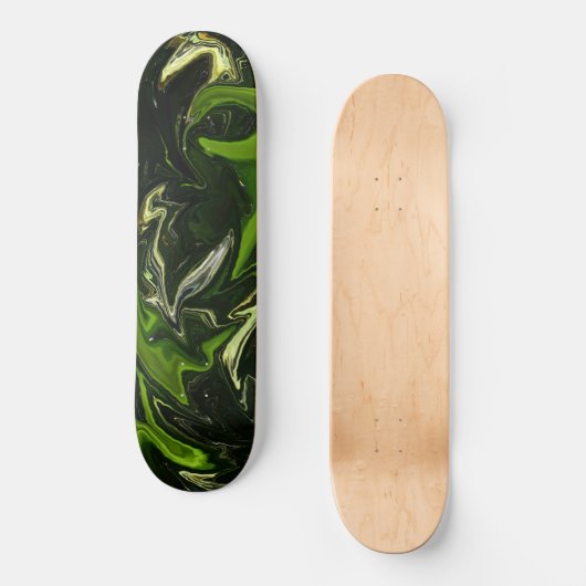 Groene zwarte zwenkplank skateboard (Voorkant)