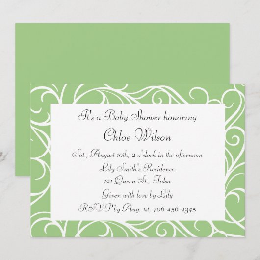 groene zwembroeken kaart (Voorkant / Achterkant)