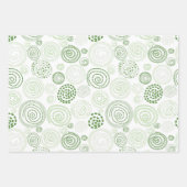 Groene Zwemmen Stripes en Stippen Inpakpapier Vel (Voorkant)