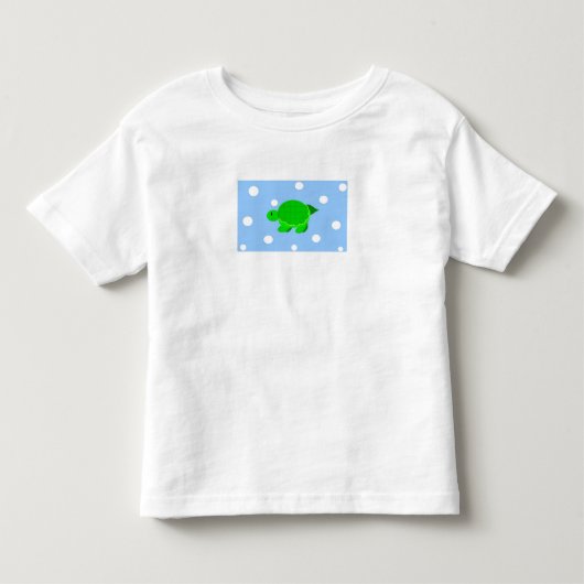 Groene Zwemmende Schildpad Kinder Shirts (Voorkant)