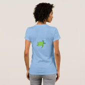 Groene zwemmende zeeschildpadden t-shirt (Achterkant volledig)