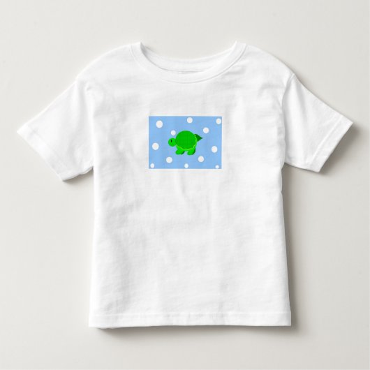 Groene zwemschildpad kinder shirts (Voorkant)