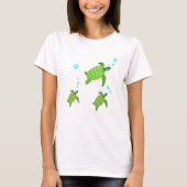 Groene zwemschildpadden, T-shirt (Voorkant)
