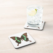 Groene Zwemstaartvlinder Bier Onderzetter (Rechterzijde)