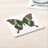 Groene Zwemstaartvlinder Kartonnen Onderzetters (Schuin)