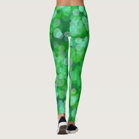 Groene zwevende kleur leggings (Achterkant)