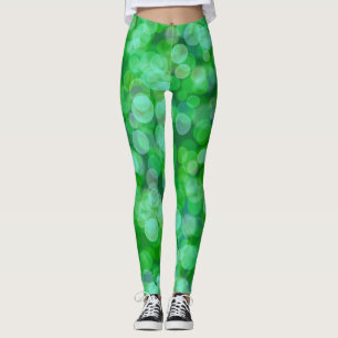 Groene zwevende kleur leggings