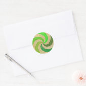 Groene zwijn ronde sticker (Envelop)