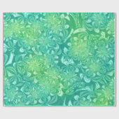 Groene Zwirige Kerstmis Cadeaupapier (Vlak)