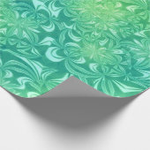 Groene Zwirige Kerstmis Cadeaupapier (Hoek)