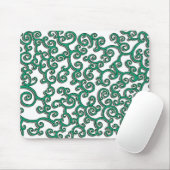Groene zwirlie mousepad muismat (Met muis)