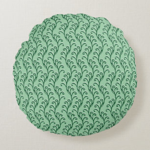 Groene Zwirlijnse Ronde Pillow Rond Kussen