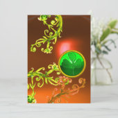 GROENE ZWIRLS EN SHAMROCK ST PATRICK'S DAY PARTY KAART (Staand voorkant)