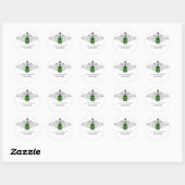 Groene Zwirls Guitar Wedding Stickers (Vel)