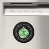 Groene Zwirls kerstversiering/sla de Datum op Magneet (Insitu (Vaatwasser))