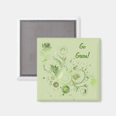 Groene Zwirls Magneet (Voorkant / Achterkant)
