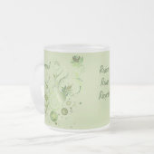 Groene Zwirls Matglas Koffiemok (Voorkant links)