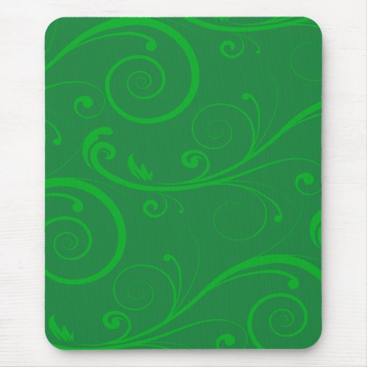 Groene Zwirls Muismat (Voorkant)