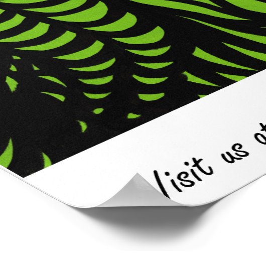 Groene Zwirls Poster (Hoek)